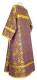 Clergy sticharion - Theophania metallic brocade B (violet-gold) back, Economy design