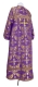 Clergy sticharion - Koursk metallic brocade B (violet-gold) (back), Standard design