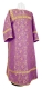 Clergy sticharion - Alpha&Omega rayon brocade B (violet-gold), Standard design
