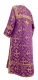 Clergy sticharion - Soloun metallic brocade B (violet-gold), back, Standard design