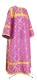 Clergy sticharion - Ostrozh metallic brocade B (violet-gold), Standard cross design