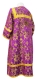 Clergy sticharion - Phebroniya metallic brocade B (violet-gold) back, Economy design