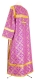 Clergy sticharion - Ostrozh metallic brocade B (violet-gold) back, Standard cross design