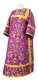 Clergy sticharion - Phebroniya metallic brocade B (violet-gold), Economy design