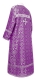 Clergy sticharion - Old-Greek metallic brocade B (violet-silver) back, Standard design