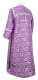 Clergy stikharion - Floral Cross metallic brocade B (violet-silver) back, Standard design