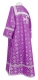 Clergy sticharion - Lavra metallic brocade B (violet-silver) back, Premium design