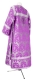 Clergy sticharion - Vinograd metallic brocade B (violet-silver) back, Economy design