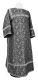 Clergy sticharion - Alpha&Omega rayon brocade B (black-silver), Standard design