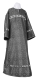 Clergy sticharion - Shouya metallic brocade B (black-silver), Standard design