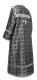 Clergy sticharion - Old-Greek metallic brocade B (black-silver) back, Standard design