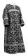 Clergy sticharion - Soloun metallic brocade B (black-silver), Standard design