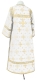Clergy sticharion - Belozersk metallic brocade B (white-gold) back, Standard design