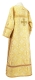 Clergy sticharion - St. George Cross metallic brocade B (white-gold) back, Economy design