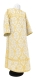 Clergy sticharion - Korona metallic brocade B (white-gold), Standard cross design