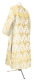 Clergy sticharion - Vinograd metallic brocade B (white-gold) back, Standard design