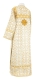 Clergy sticharion - Cornflowers metallic brocade B (white-gold) back, Standard design