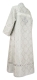 Clergy sticharion - Kazan metallic brocade B (white-silver) back, Standard design