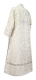 Clergy sticharion - Thebroniya metallic brocade B (white-silver) back, Standard design