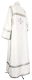 Clergy stikharion - Venets metallic brocade B (white-silver) back, Economy design