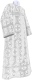 Clergy sticharion - Oubrous metallic brocade B (white-silver), Standard cross design