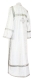 Clergy sticharion - Elizabeth metallic brocade B (white-silver) back, Economy design