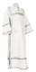 Clergy sticharion - Lyubava metallic brocade B (white-silver), Economy design