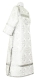 Clergy sticharion - Stone Flower metallic brocade B (white-silver) back, Economy design