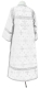 Clergy sticharion - Belozersk metallic brocade B (white-silver) back, Standard design