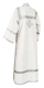 Clergy sticharion - Lyubava metallic brocade B (white-silver) back, Economy design