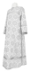 Clergy sticharion - Russian Eagle metallic brocade B (white-silver), with velvet inserts, Standard design