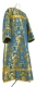 Clergy sticharion - Gloksiniya metallic brocade BG1 (blue-gold), Standard design