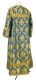 Clergy sticharion - Royal Crown metallic brocade BG1 (blue-gold) back, Standard design
