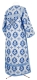 Clergy sticharion - Nativity metallic brocade BG1 (blue-silver) (back), Standard design