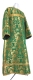 Clergy sticharion - Gloksiniya metallic brocade BG1 (green-gold), Economy design