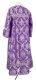 Clergy sticharion - Royal Crown metallic brocade BG1 (violet-silver) (back), Standard design