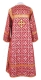 Clergy sticharion - Flower metallic brocade BG1 (red-gold) back, Standard design