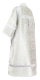 Clergy sticharion - Millette metallic brocade BG1 (white-silver) (back), Standard design