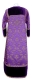 Clergy sticharion - Repka metallic brocade BG2 (violet-gold) (back) with velvet inserts, Standard design