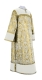 Clergy sticharion - Morozko metallic brocade BG3 (white-gold) with velvet inserts, Standard design