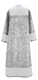 Clergy sticharion - Morozko metallic brocade BG3 (white-silver) back, with velvet inserts, Standard design