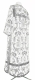 Clergy sticharion - Samariya metallic brocade BG3 (white-silver) (back), Standard cross design