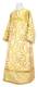 Clergy sticharion - Slavic Cross metallic brocade B (white-gold), Standard design