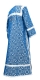 Clergy sticharion - Arkhangelsk rayon brocade S2 (blue-silver) (back), Economy cross design