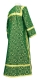 Clergy sticharion - Arkhangelsk rayon brocade S2 (green-gold) (back), Economy cross design