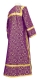 Clergy sticharion - Arkhangelsk rayon brocade S2 (violet-gold) (back), Economy cross design