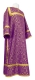 Clergy sticharion - Arkhangelsk rayon brocade S2 (violet-gold), Economy cross design