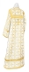 Clergy sticharion - Lyubava rayon brocade S2 (white-gold) back, Premium design