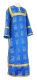 Clergy sticharion - Abakan rayon brocade S3 (blue-gold), Economy design