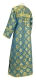 Clergy sticharion - Myra Lycea rayon brocade S3 (blue-gold), back, Standard design